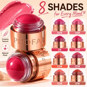 Cream Blush Balm for Cheeks & Lips, Natural Flush Color, Lightweight Cream-to-Powder Formula, Easy Blend Makeup