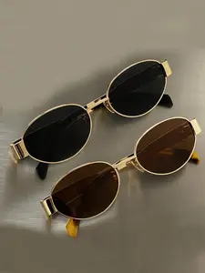 Women's Modern Oval Glasses, Trendy Casual Tinted Lens Glasses for Everyday Use, Fashion Accessories for Outdoor Activities, Trendy Beach Eyewear