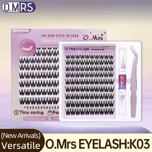 O.MRS K03 False Eyelash Kit – All-in-1 Cluster Lashes, 7-Day Wear, Natural Look, Soft & Lightweight, Bond & Seal Included, Easy Apply bottom