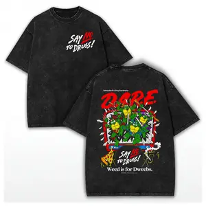 Washed Cotton Unisex Classic Ninja Retro DARE SAY NO TO DRUGS Tee, Vintage Turtles Graphic Shirt, Gift for Fans Gift for Women Gift for Men
