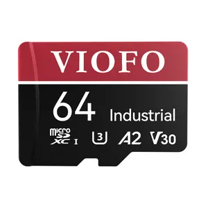 VIOFO 64GB Industrial Grade microSD Card, U3 A2 V30 High Speed Memory Card with Adapter, Support Ultra HD 4K Video Recording