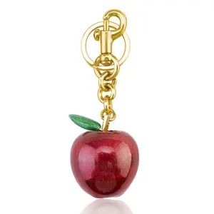 Apple Keychain for Women, Shiny Apple Bag Charm Accessory, Perfect Gift for Birthday Christmas Valentine's Day