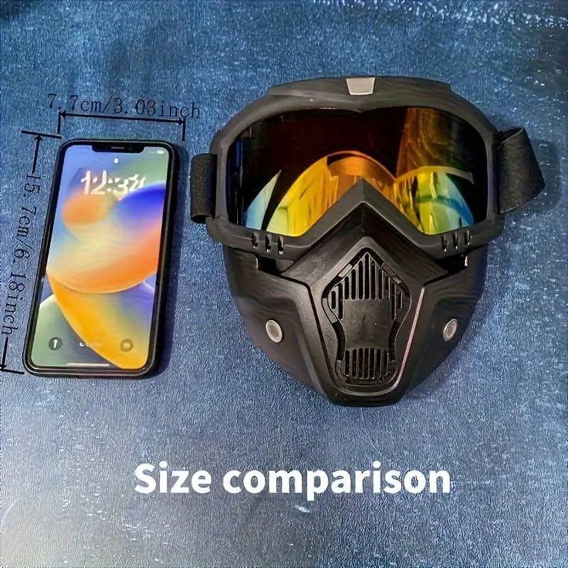 Full Face Protection Mask with Anti-Fog Goggles for Outdoor Sports ...