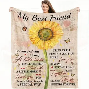 Best Friend Blankets for Women Birthday Gifts for Best Friend Woman BFF Gifts Friendship Gifts for Women Friends Unique Soul Sister Gifts for Women Best Friend Bestie Blanket
