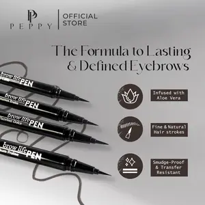 Peppy Brow Life Pen, Creates Long Lasting Natural Smudge Resistant Eyebrow eyebrow pen