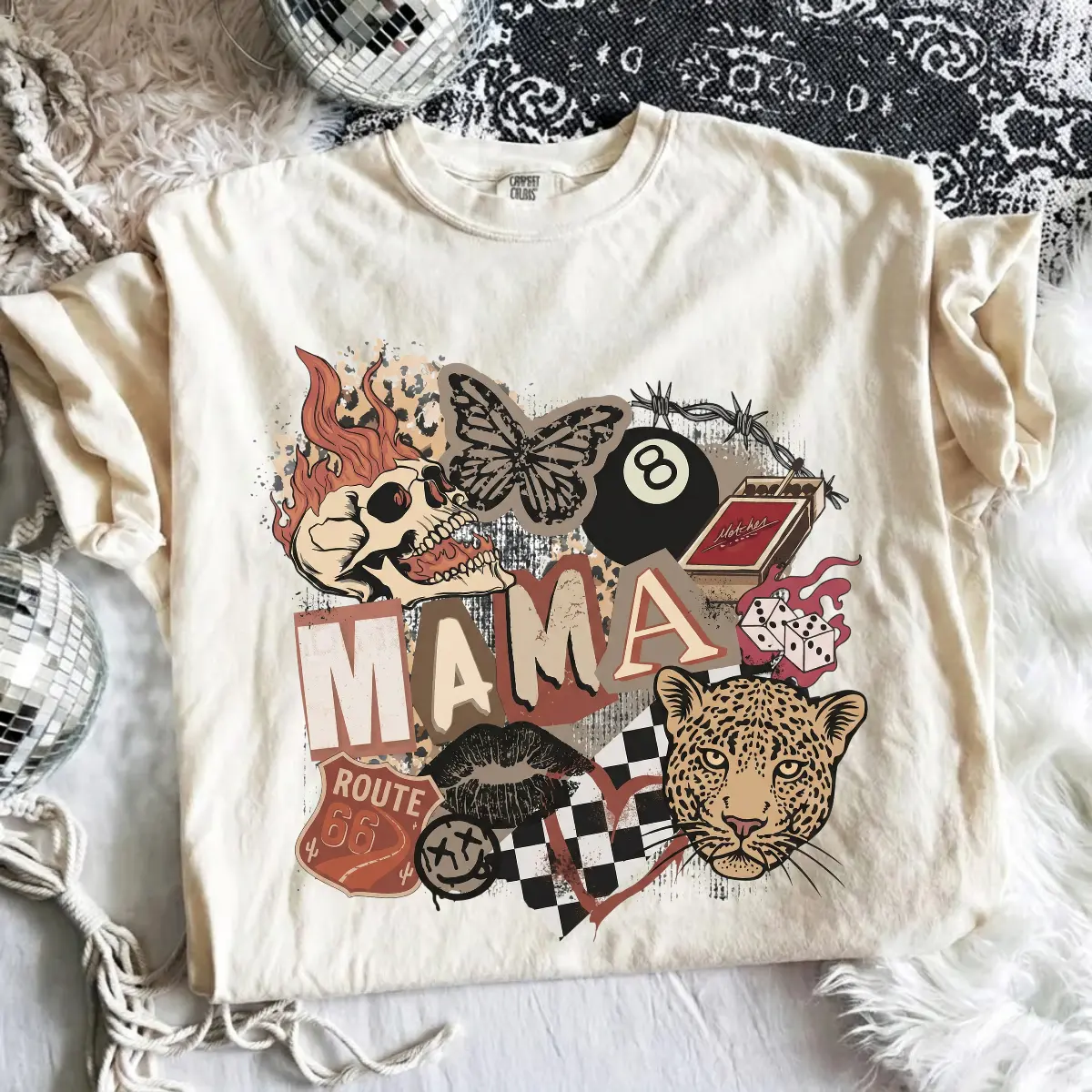 Comfort Colors Mama Collage Shirt, Western Retro Mom Tee, graphic tees women, western clothing, western tops, western outfit women, Grunge Western Mama shirt, Cowgirl Slot Machine, Vintage Leopard Graphic, Trendy Western