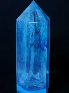 OYK Designs Customizable Blue Tendril Tower Decor Epoxy