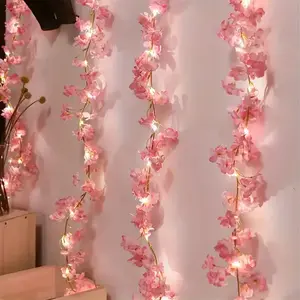LED Cherry Blossom String Lights, Attractive Faux Floral Design, Warm & Glow, Outdoor/indoor Vine Decor, Valentine's Day, Mother's Day, Spring Party