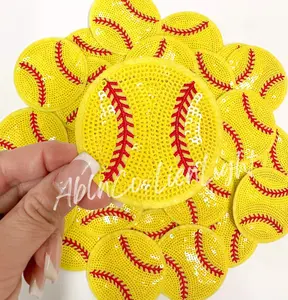Softball Sequins Embroidery Patch