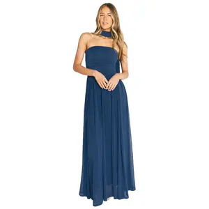 Elias Strapless Maxi Dress | Deep Blue