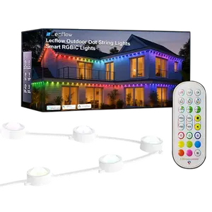 Lecflow Outdoor Dot String Lights Smart RGBIC Lights