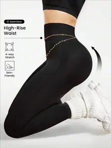 Women's High Waist Butt Lifting Sports Tight Pants, Gym Activewear Fitness Training Yoga, Outdoor Cycling Running Long Pants, Height Elastic High Waisted Leggings, Athleisure Style