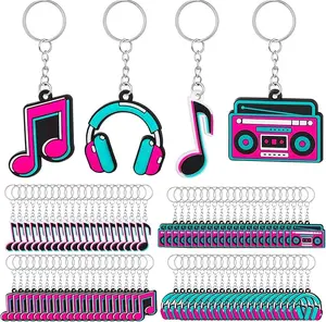 Music Party Favors Keychain Back to School Gift for Student Musical Themed Keychain Note Nova Karaoke Supplies for Kid
