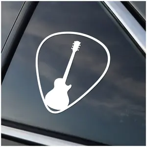 Stick'emAll Guitar Pick Truck Decal Les Paul Stratocaster SG Flying V Hollow Body Vinyl Decal for Cars, Trucks, Trailers, Boats, RVs, and Golf Carts