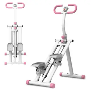Stair Stepper with Resistance Home-Upgrade Vertical Climber Workout Machine for Full-Body Exercise Climber Fitness Equipment with Stable Frame Adjustable Handlebar-Pink