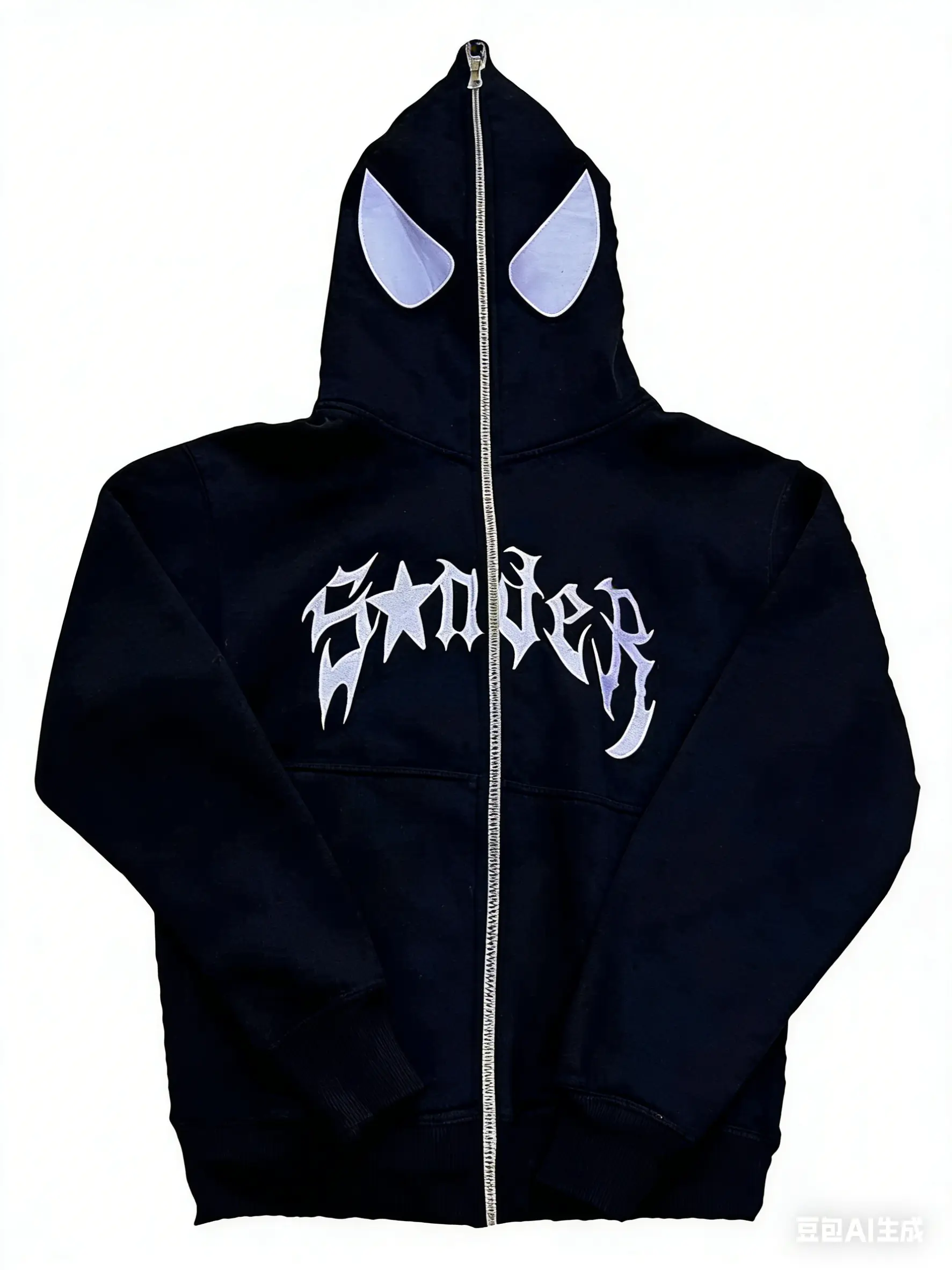 Y2K Spider Graphic Zip Hoodie coat | Y2K Streetwear jacket | Gothic Letter Print | Oversized Fit | 2 Color Options | Trendy Street Style Sweatshirt | Men's Hooded Sweatshirt | Casual Fitted, Fall & Winter, Graphic Hoodie