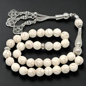 [Turquoise Prayer Beads] Original Design - 33 Turquoise Muslim Prayer Beads - 10Mm