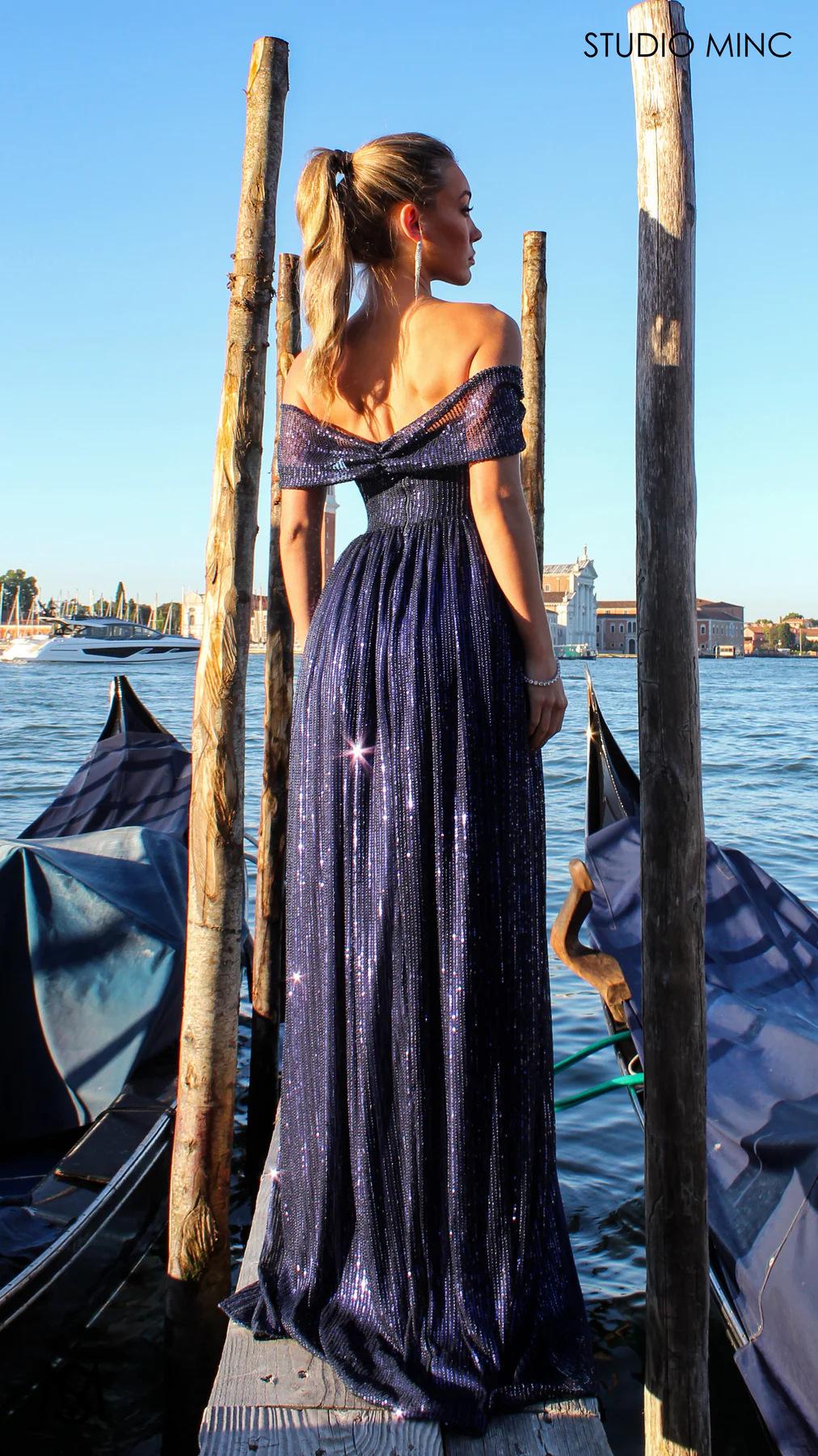 Sequin Slit Maxi Ball Gown | Strapless Prom Dress Women