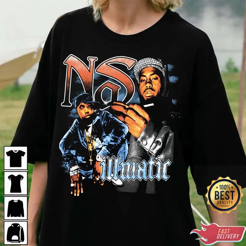 Nas Illmatic Rap Music Nasir Jones Streetwear Unisex T-Shirt