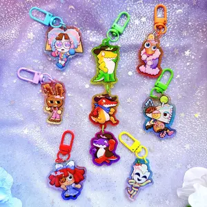 TADC Candy Keychain, The Amazing Digital Circus Keychains, Gangle, Zooble, Kinger, Pomni, Ragatha, Cain, Jax, Bubble TADC Double Sided Acrylic Charm