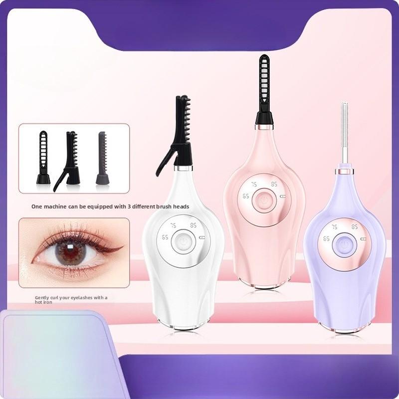 Three-in-one multi-temperature adjustment, anti-scald design, long-lasting curl, fast heating, creates naturally curled eyelashes, a professional eye makeup tool suitable for women and girls.