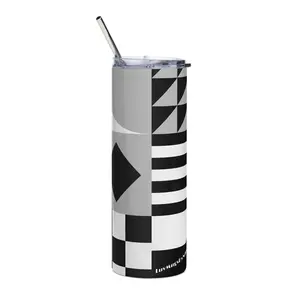 Luv Mugs By Nikki B Black/White Graphic Stainless Steel Tumbler