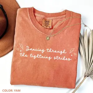 Comfort Colors Dancing Through the Lightning Strikes T-Shirt, But Now The Sky Is Opalite Inspired Tee, Aesthetic Music Lyric Shirt, Trendy Graphic Tee