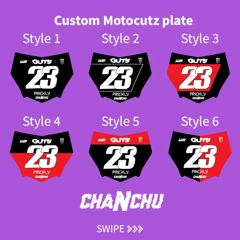 Customizable Motocutz E-Bike Number Plate Decal - Made to order