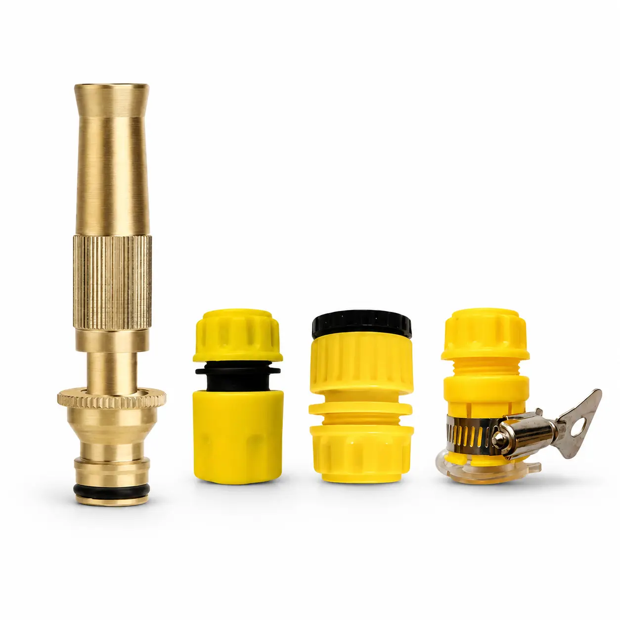 Slipuf Adjustable Solid Brass Hose Nozzle Attachment, Water Sprayer Head for Car Washing, Lawn Watering, Cars, Outdoor Cleaning