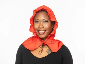Drizzle Raincap Women's Waterproof Rain Hat - Adjustable Lightweight Cover, Hidden Pocket Design, Red, Silk Press Compatible Fashion Accessory