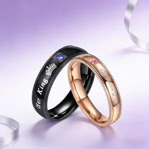 Fashionable and Creative Letter Synthesized Zircon Couple Ring, Suitable for Romantic Lovers' Date Confession Jewelry, As A Valentine's Day Gift for Girlfriends