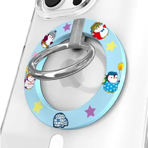 Velvet Caviar Pudgy Penguins Polar Blue MagSafe Grip Ring – Secure Magnetic Phone Grip & Stand for iPhone