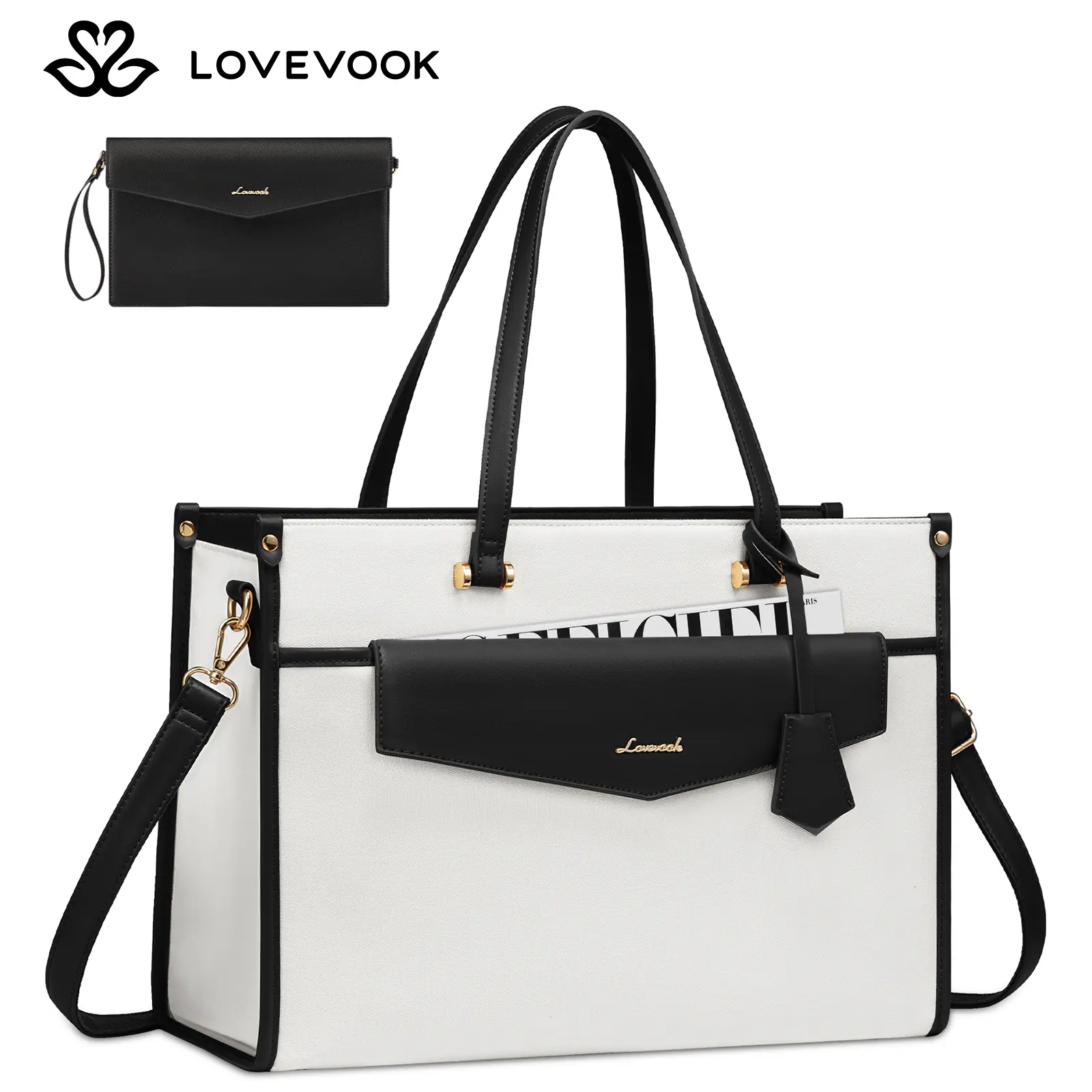 Beige-Black (Canvas+Leather)