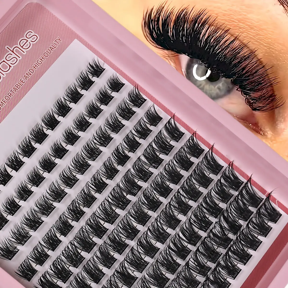 Lash Clusters 120pcs Cluster Lashes 8-16mm Wispy Individual Lashes Extensions Natural Look Lashes Fluffy Eyelashes Cluster D Curl Fluffy Cluster Lashes Volume Lashes