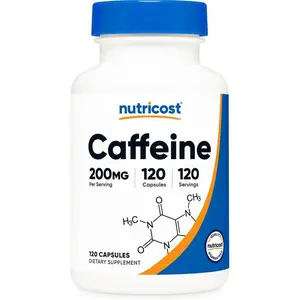 Nutricost Caffeine Pills 200mg, 120 Capsules - Gluten Free, Non-GMO