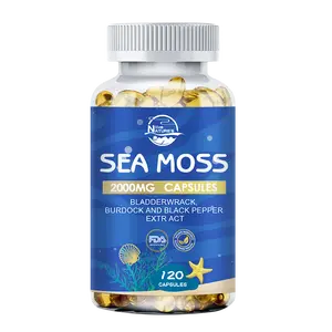 Sea Moss Capsules - Irish Sea Moss Advanced with Burdock Root, Bladderwrack for Immunity, Gut, & Energy - Superfood blue Sea Moss Supplements