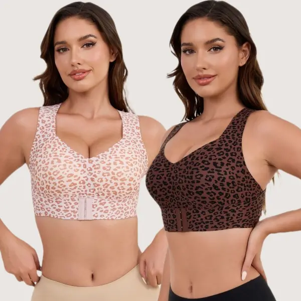 Posture Corrector Bra for Women – Seamless Wireless Push Up Support Bra, Back Straightener Shapewear, Adjustable Posture Correction Sports Bra for Everyday Wear