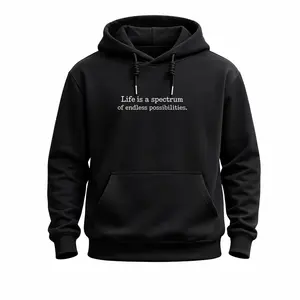 Life Is A Spectrum Hoodie – Motivational Graphic Long Sleeve Sweatshirt