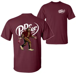 Bigfoot Dr Peper T-shirt, Dr Peper Shirt, 2 Sided Graphic Printed Unisex Classic Comfort Cotton T-Shirts for Men for Women Menswear Top