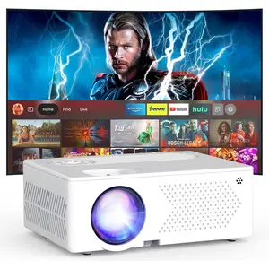 5G WiFi  Movie Projector, Real  1080P Outdoor Projector for  Theater Movies, Synchronize Smartphone, Compatible with USB/TV Stick/HDMI