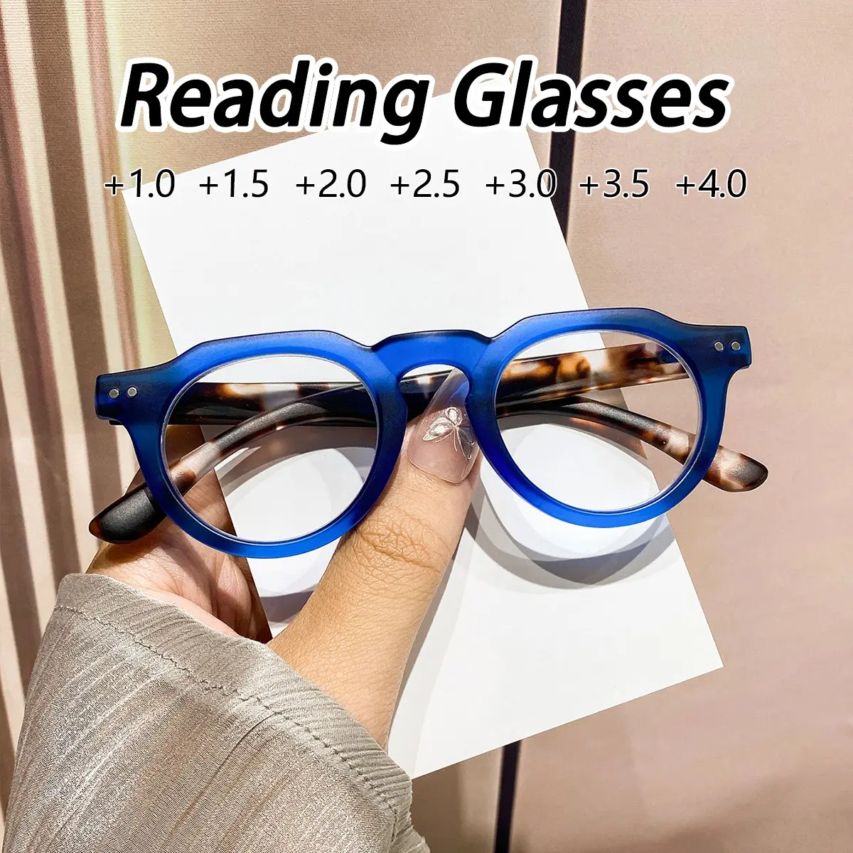 Unisex Plastic Round Reading Glasses, High Quality Eyeglasses, Vintage Classic Style, Lightweight and Portable, Casual Fashion High Quality Eyewear for Men and Women, Eyeglass Frames, Casual Stylish Glasses