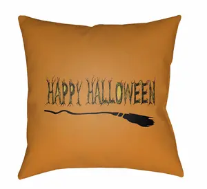 Halloween Orange Throw Pillow