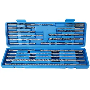 20pcs Impact Hammer Drill Bit Set,SDS Plus Drill Bit Set, Carbide Tipped,with Storage Case for Concrete, Stone, Brick
