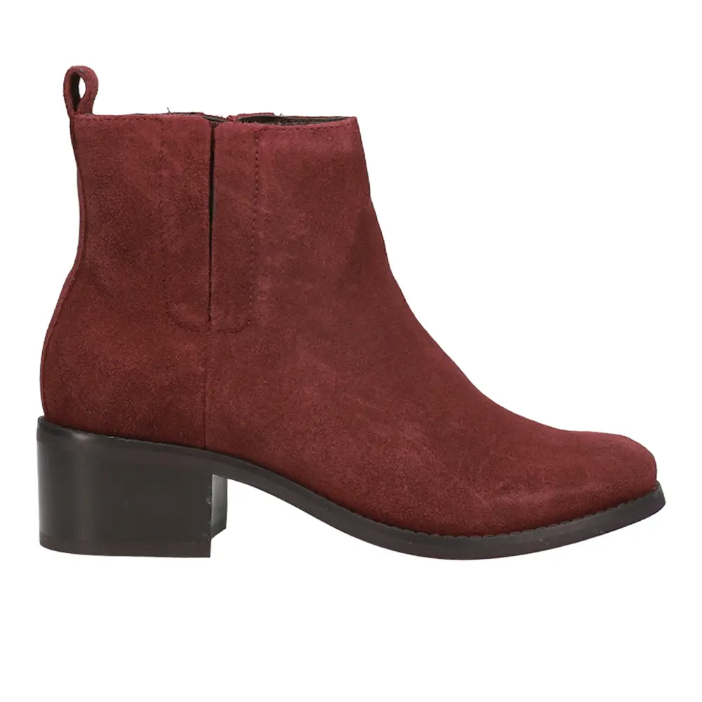 Cole Haan Womens Addie Round Toe Zippered Casual Boots Ankle Mid Heel 2-3" - Red
