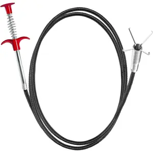 118" Claw Tool, Drain Snake Hair Drain Clog Remover Tool with 4 Claws Bendable Hose for Litter Pick, Home and Sink, Drains,