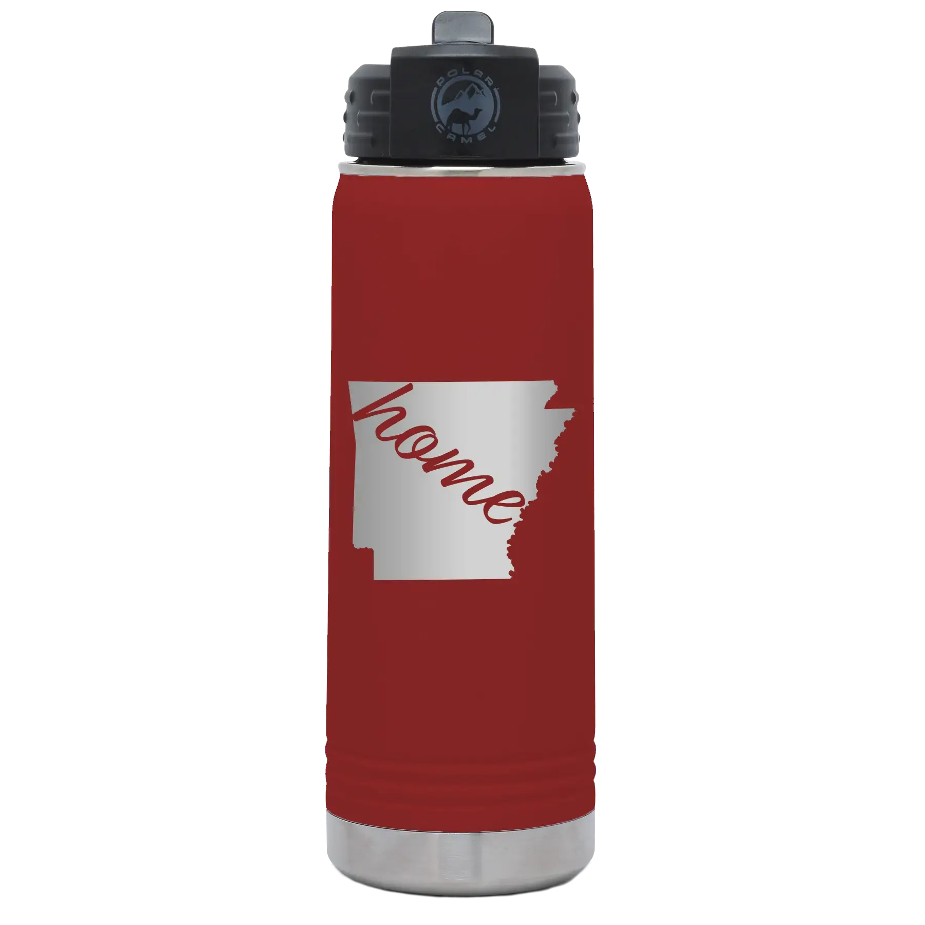 Arkansas Home 20 oz Reusable Insulated Tumbler, Portable Premium Stainless Steel Water Bottle, Maroon