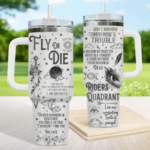 Fly Book Tumbler, Book Lover Tumbler, Romance Book Flasked 40oz