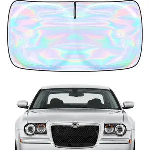Windshield Sun Shade for Chrysler 300 2005-2010 - 4 Layers Sunshade Compatible with Chrysler 300 Foldable Front Window Sunshade Sun Visor Protector Block UV Rays Keep Your Car Cooler Car Accessories
