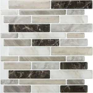 10-Sheet Peel and Stick Backsplash Tile for Kitchen,  Splash Stick  Tiles for Kitchen Wall (Light Brown)