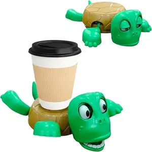 Turtle Coaster Set - Fun-Faced Design with Adjustable Limbs & Expressions | Perfect Pranking Gift for Turtle Enthusiasts, Home Decor Accessory